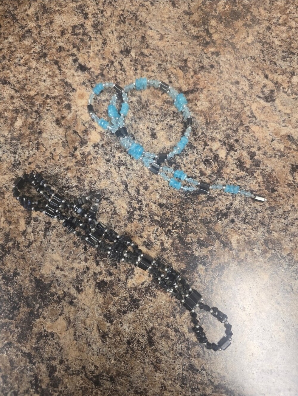Handmade Beaded Bracelets / Necklaces - Turquoise & Black
